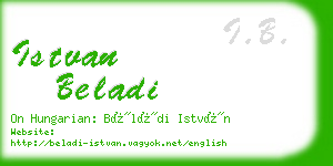 istvan beladi business card